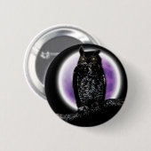 Badge Rond 5 Cm Hibou (Devant & derrière)