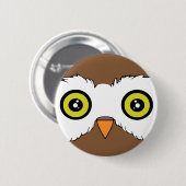 Badge Rond 5 Cm Hibou 1 (Devant & derrière)