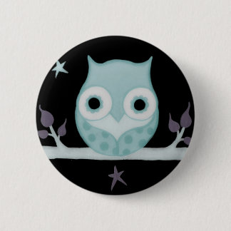 Badge Rond 5 Cm Hibou calme
