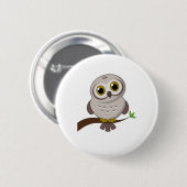 Badge Rond 5 Cm Hibou Cutie (Devant & derrière)
