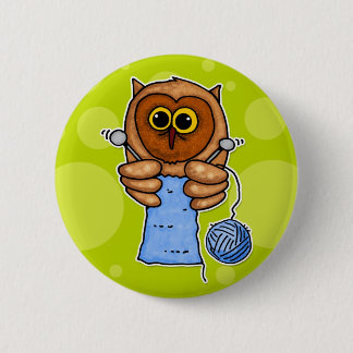 Badge Rond 5 Cm hibou de knit