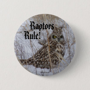 Badge Rond 5 Cm Hibou des marais B11