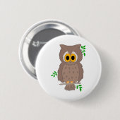 Badge Rond 5 Cm Hibou-t (Devant & derrière)