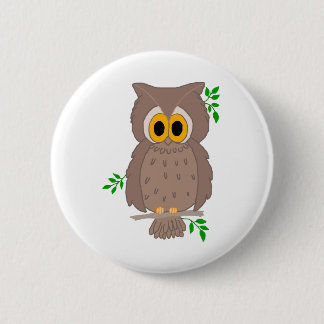 Badge Rond 5 Cm Hibou-t
