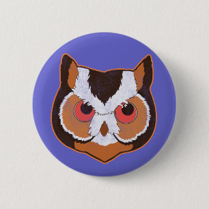 Badge Rond 5 Cm Hibou vintage