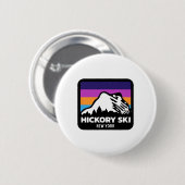 Badge Rond 5 Cm Hickory Ski New York Ski Snowboard Famille Tr (Devant & derrière)
