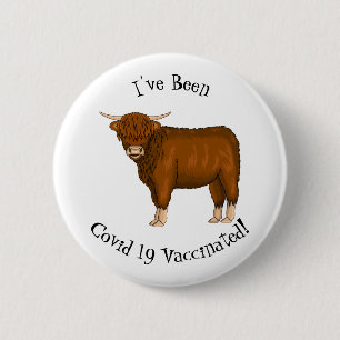 Badge Rond 5 Cm Highland cow