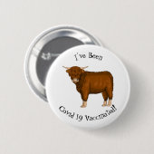 Badge Rond 5 Cm Highland cow (Devant & derrière)