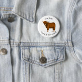 Badge Rond 5 Cm Highland cow (En situation)