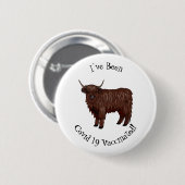 Badge Rond 5 Cm Highland cow (Devant & derrière)