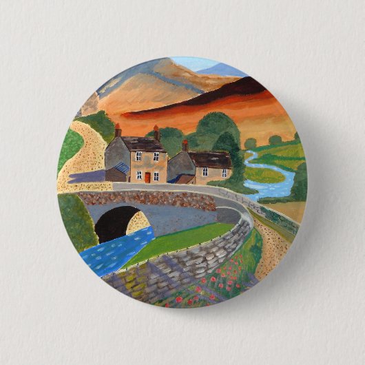 Badge Rond 5 Cm Highlands écossais (Devant)