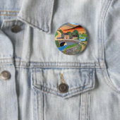 Badge Rond 5 Cm Highlands écossais (En situation)