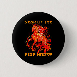 Badge Rond 5 Cm Hilarant cheval lunaire année de feu yea nouveau c