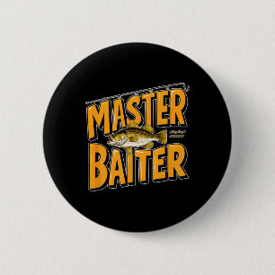 Badge Rond 5 Cm Hilarié Master Byiter Pêche Parfait Pêcheur