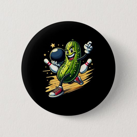 Badge Rond 5 Cm Hilarious Bowling Pickle (Devant)