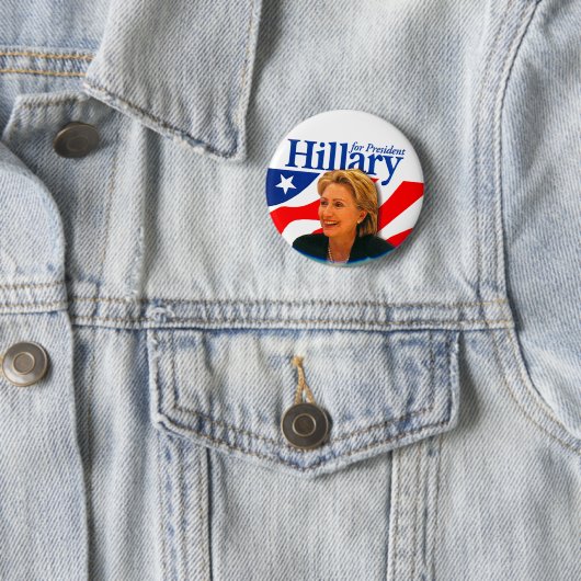 Badge Rond 5 Cm Hillary - bouton (En situation)