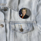 Badge Rond 5 Cm Hillary Clinton (En situation)