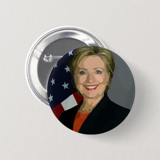Badge Rond 5 Cm hillary clinton (Devant & derrière)