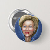 Badge Rond 5 Cm Hillary Clinton (Devant & derrière)