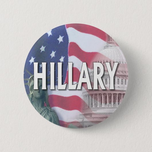 Badge Rond 5 Cm Hillary Clinton (Devant)