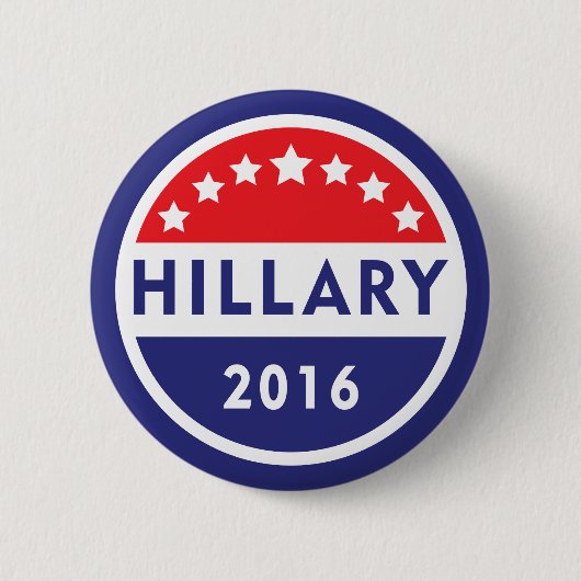 Badge Rond 5 Cm Hillary Clinton 16 Bouton (Devant)