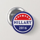 Badge Rond 5 Cm Hillary Clinton 16 Bouton (Devant & derrière)