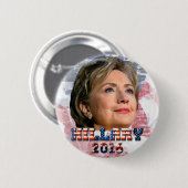 Badge Rond 5 Cm Hillary Clinton 2016 (Devant & derrière)