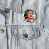 Badge Rond 5 Cm Hillary Clinton 2016 (En situation)