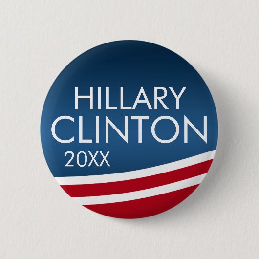Badge Rond 5 Cm Hillary Clinton 2016 Design Swoop moderne (Devant)
