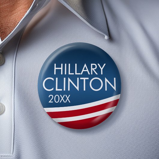 Badge Rond 5 Cm Hillary Clinton 2016 Design Swoop moderne