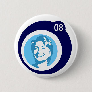 Badge Rond 5 Cm hillary Clinton : bulles bleues :