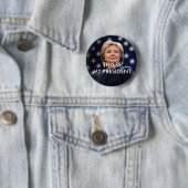 Badge Rond 5 Cm Hillary Clinton - c'est mon Président Button (En situation)