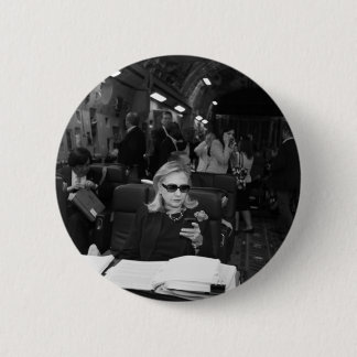 Badge Rond 5 Cm Hillary Clinton étant un patron