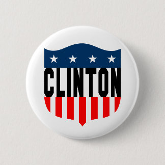 Badge Rond 5 Cm hillary Clinton : étoiles et rayures :