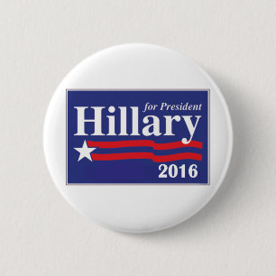 Badge Rond 5 Cm Hillary Clinton pour le Pin de président 2016