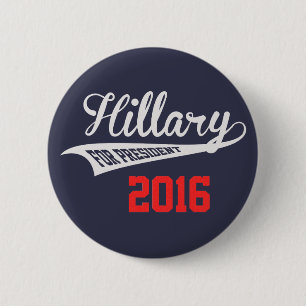 Badge Rond 5 Cm Hillary Clinton pour le président