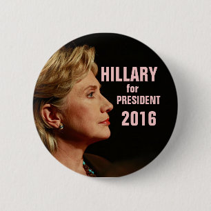 Badge Rond 5 Cm Hillary Clinton pour le président 2016