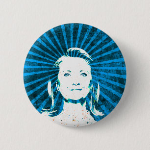 Badge Rond 5 Cm Hillary Clinton pour le président 2016
