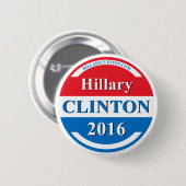 Badge Rond 5 Cm Hillary Clinton pour le président 2016 (Devant & derrière)