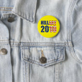 Badge Rond 5 Cm Hillary Clinton pour le président 2016 bouton (En situation)