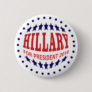 Badge Rond 5 Cm Hillary Clinton pour le président Pinback Button 2