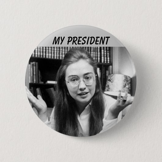 BADGE ROND 5 CM HILLARY CLINTON, PRÉSIDENT (Devant)