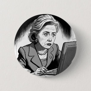 Badge Rond 5 Cm Hillary Clinton supprime 33 000 courriels