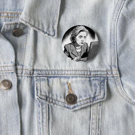 Badge Rond 5 Cm Hillary Clinton supprime 33 000 courriels (En situation)