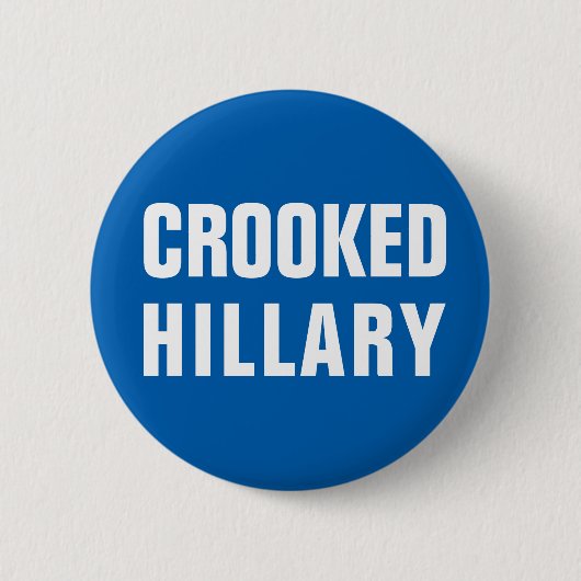 Badge Rond 5 Cm Hillary Clinton tordue (Devant)