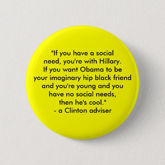 Badge Rond 5 Cm Hillary contre Obama (Devant)