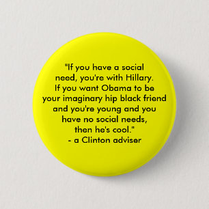 Badge Rond 5 Cm Hillary contre Obama