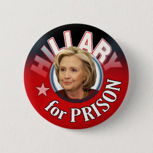Badge Rond 5 Cm Hillary Liar en prison