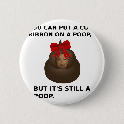 Badge Rond 5 Cm Hillary Poop (Devant)