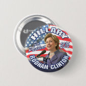 Badge Rond 5 Cm Hillary Rodham Clinton 2016 (Devant & derrière)